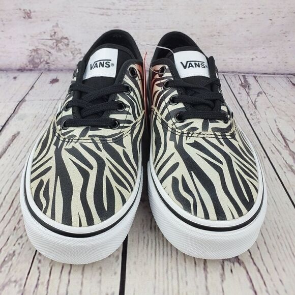 *SALE New Van's Doheny Decon Metallic Zebra Sneakers - Picture 3 of 9
